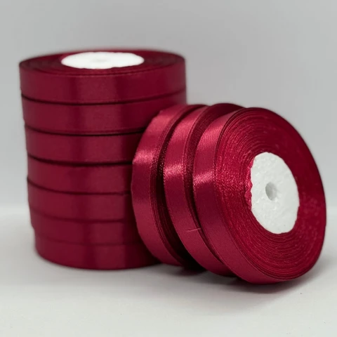 Атласна стрічка 1.2 см (33 м.), 166 стигла вишня