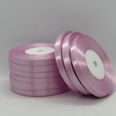 Атласна стрічка 0.6 см (33 м.), 175 теплий рожевий