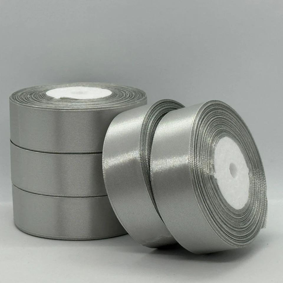 Атласна стрічка 2.5 см (33 м.), 179 сірий