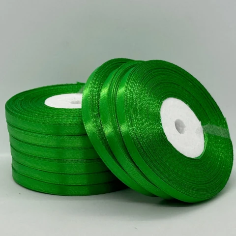Атласна стрічка 0.6 см (33 м.), 19 зелений