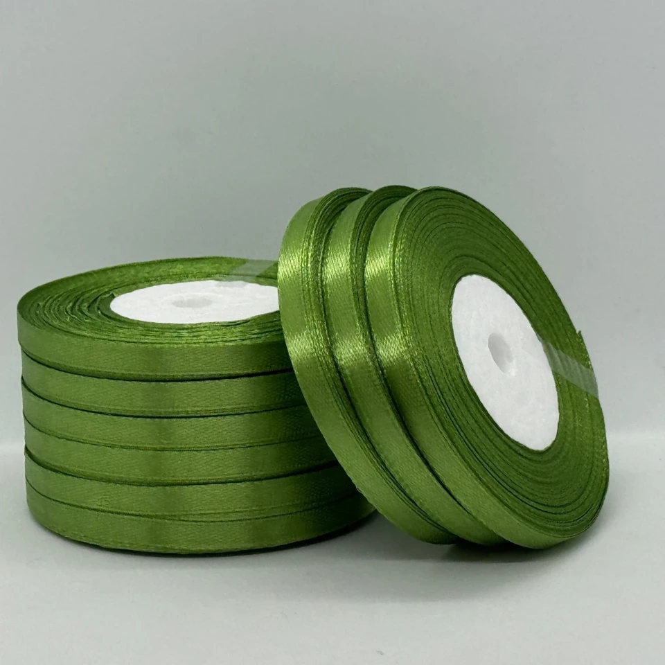 Атласна стрічка 0.6 см (33 м.), 63 цитрусовий