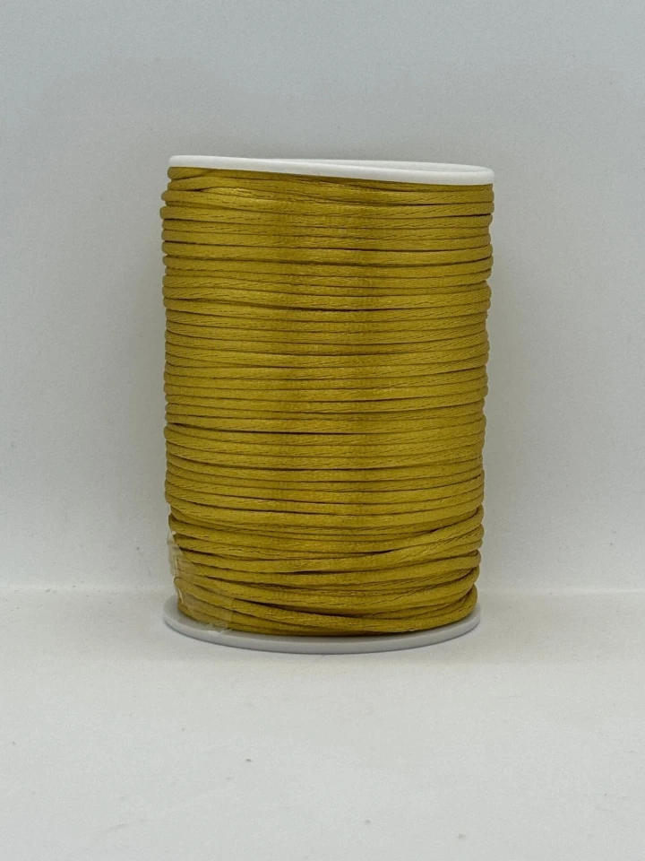 Шнур атласний корсетний 2.3 мм (100 ярдів/91,44 м.), 20 гірчичний