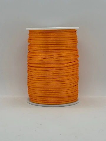 Шнур атласний корсетний 2.3 мм (100 ярдів/91,44 м.), 61 світлий помаранчевий