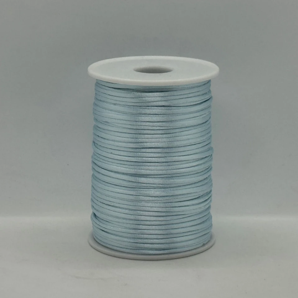 Шнур атласний корсетний 2.3 мм (100 ярдів/91,44 м.), 38 світлий синій