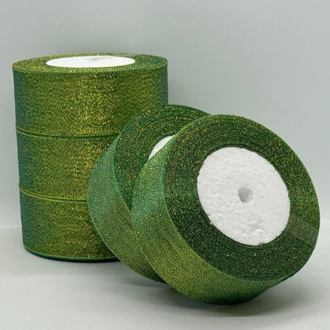 Тасьма парчева 4 см (25 ярдів/22,75 м.), 47 бірюза + золото