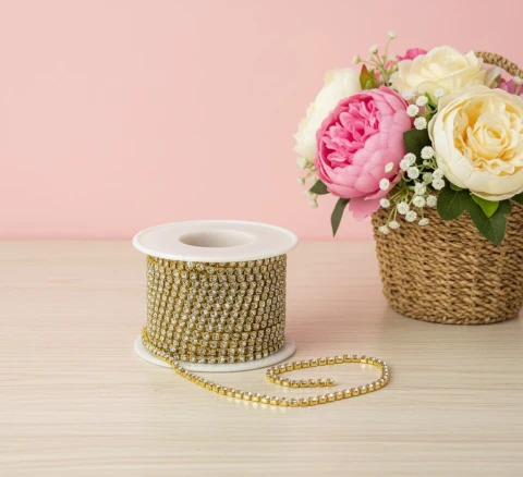 Цепі камні ss 10 2.8 мм (10 ярдів/9,14 м.), золото