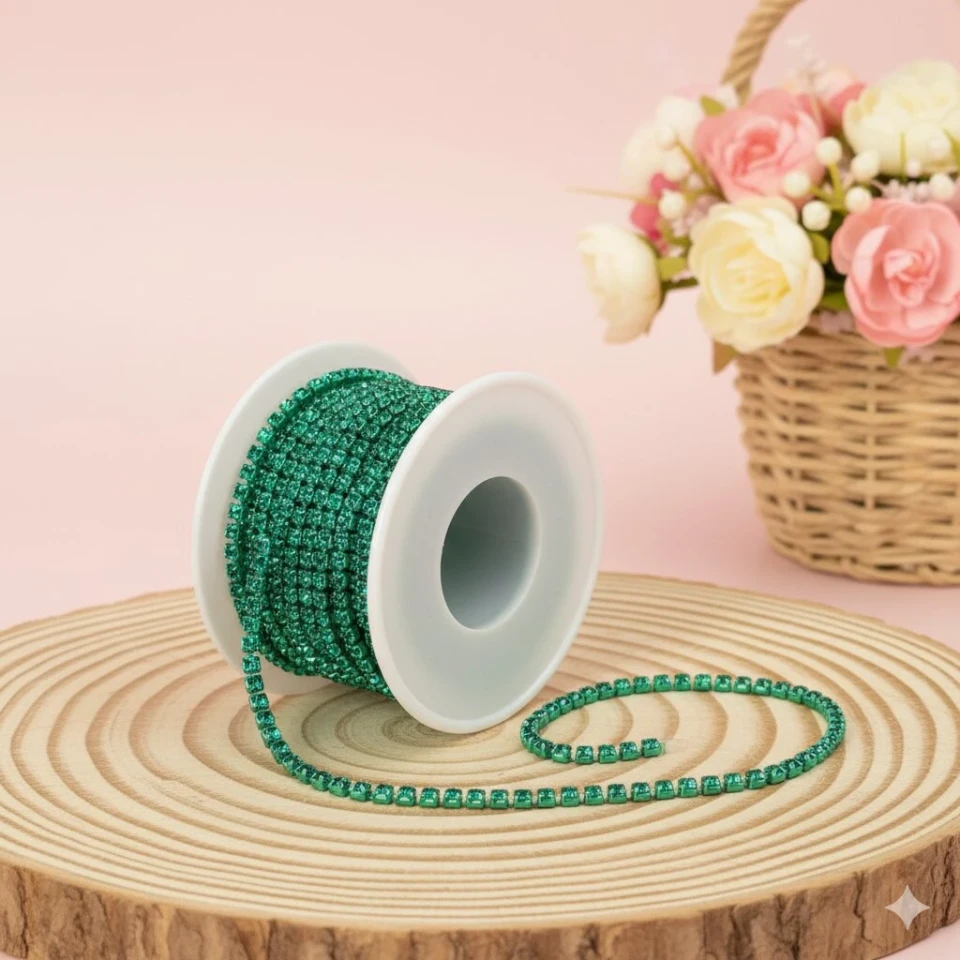 Цепі камні ss 10 2.8 мм (10 ярдів/9,14 м.), зелений