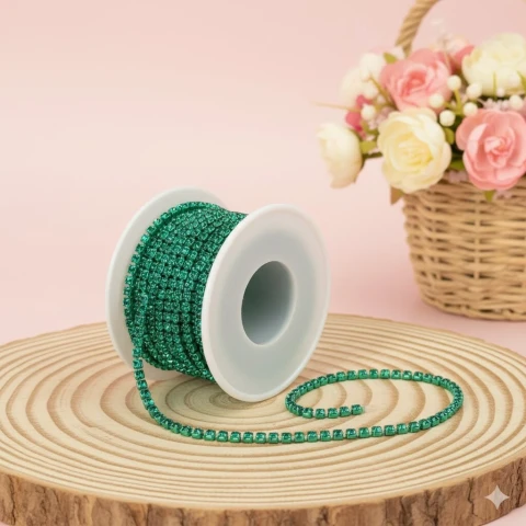 Цепі камні ss 10 2.8 мм (10 ярдів/9,14 м.), зелений