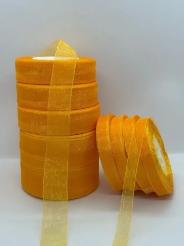 Стрічка органза 2,5 см (45 м.), 1016 жовтий