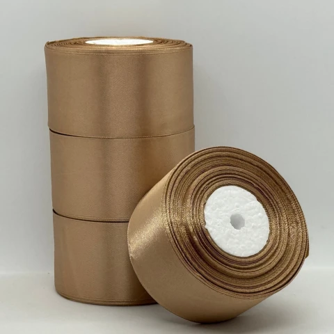 Атласна стрічка 5 см (33 м.), 67 світлий коричневий