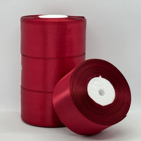 Атласна стрічка 5 см (33 м.), 48 карміновий