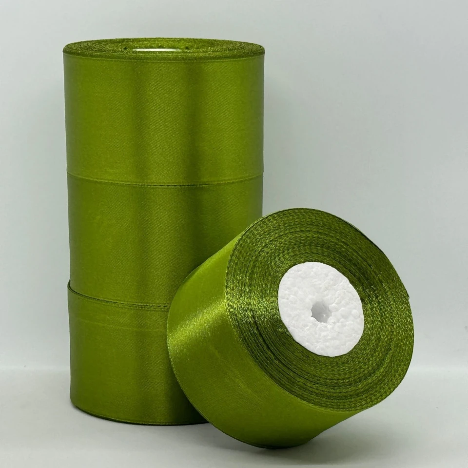 Атласна стрічка 5 см (33 м.), 108 оливковий