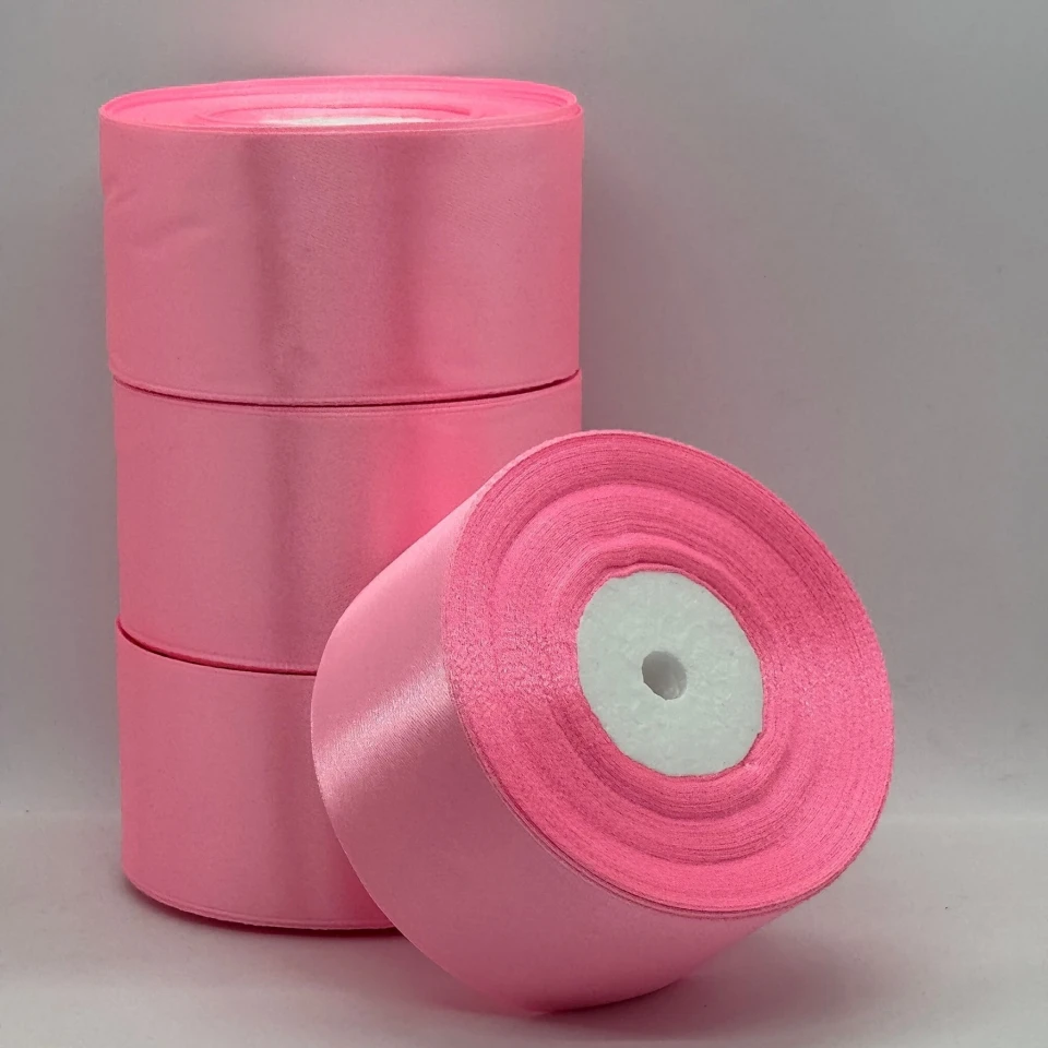 Атласна стрічка 5 см (33 м.), 147 китайський рожевий