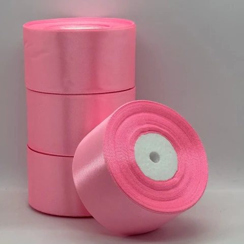 Атласна стрічка 5 см (33 м.), 147 китайський рожевий