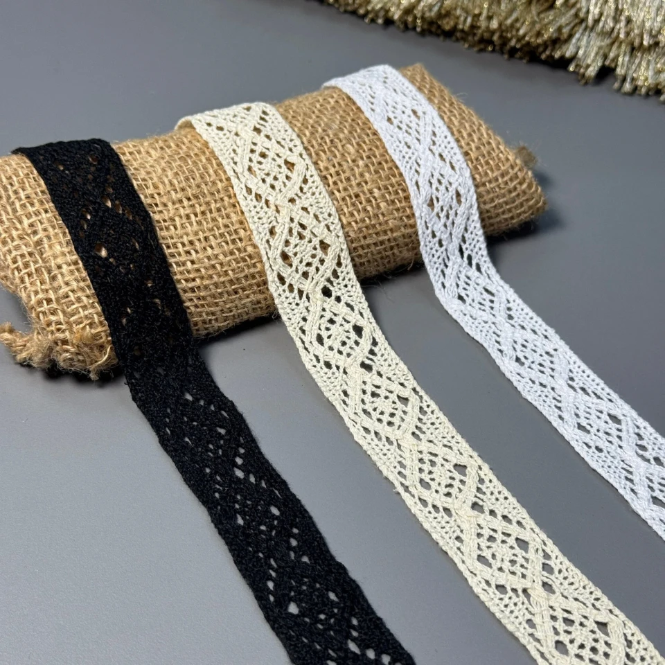 Мереживо макраме Ромбик 3 см. (1 м.), білий