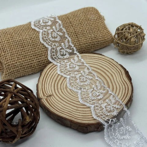 Мереживо органза «Подих ранку» 4 см.(10 ярдів/9.1 м.), білий