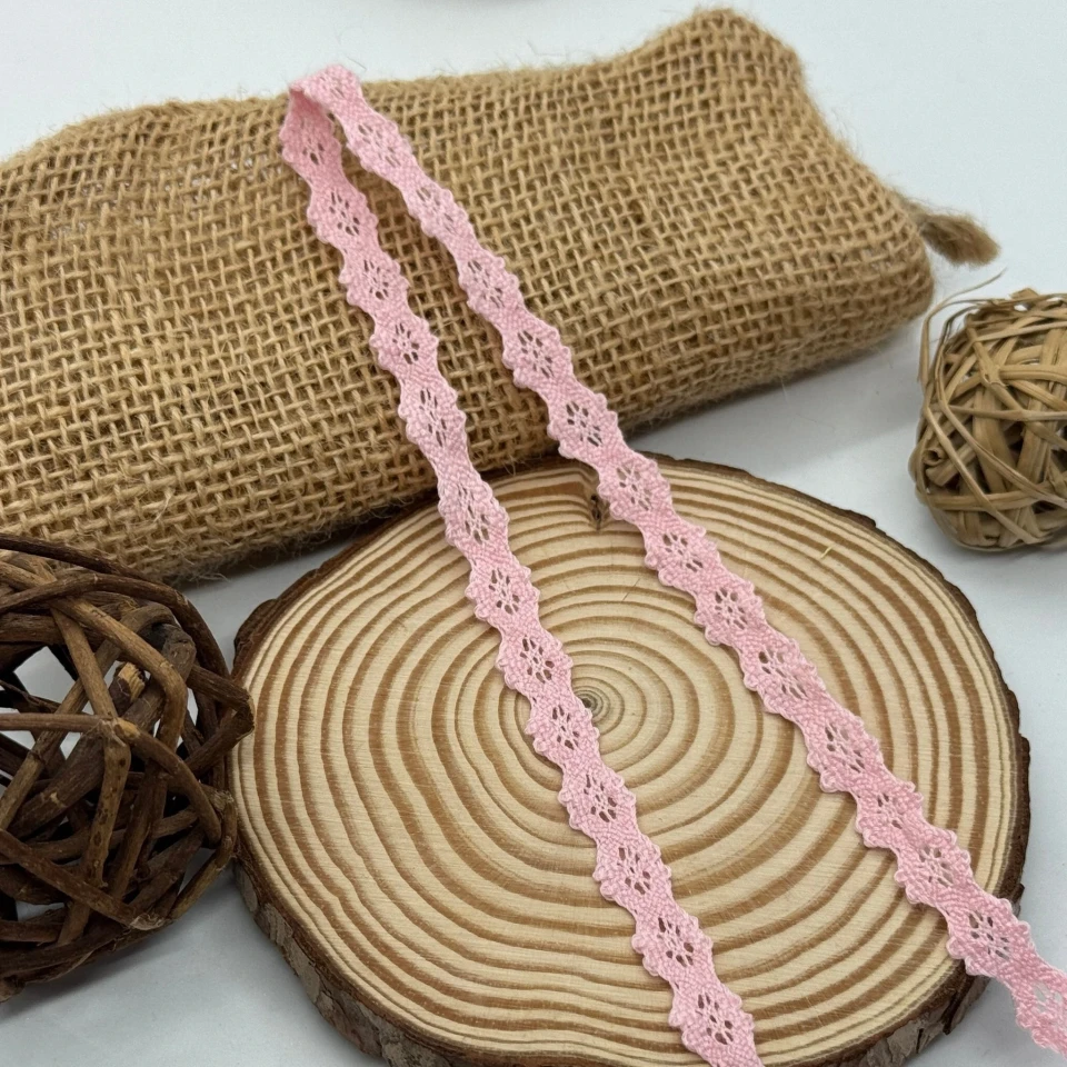 Мереживо макраме "Танець світла" 1 см. (1м.), рожевий