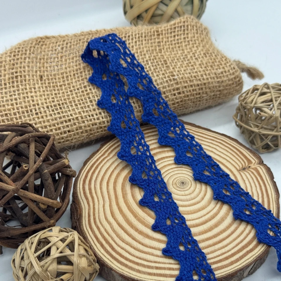 Мереживо макраме "Ніжна мелодія" 2 см.(1 м.), синій