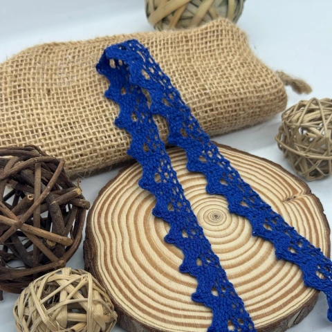 Мереживо макраме "Ніжна мелодія" 2 см.(1 м.), синій