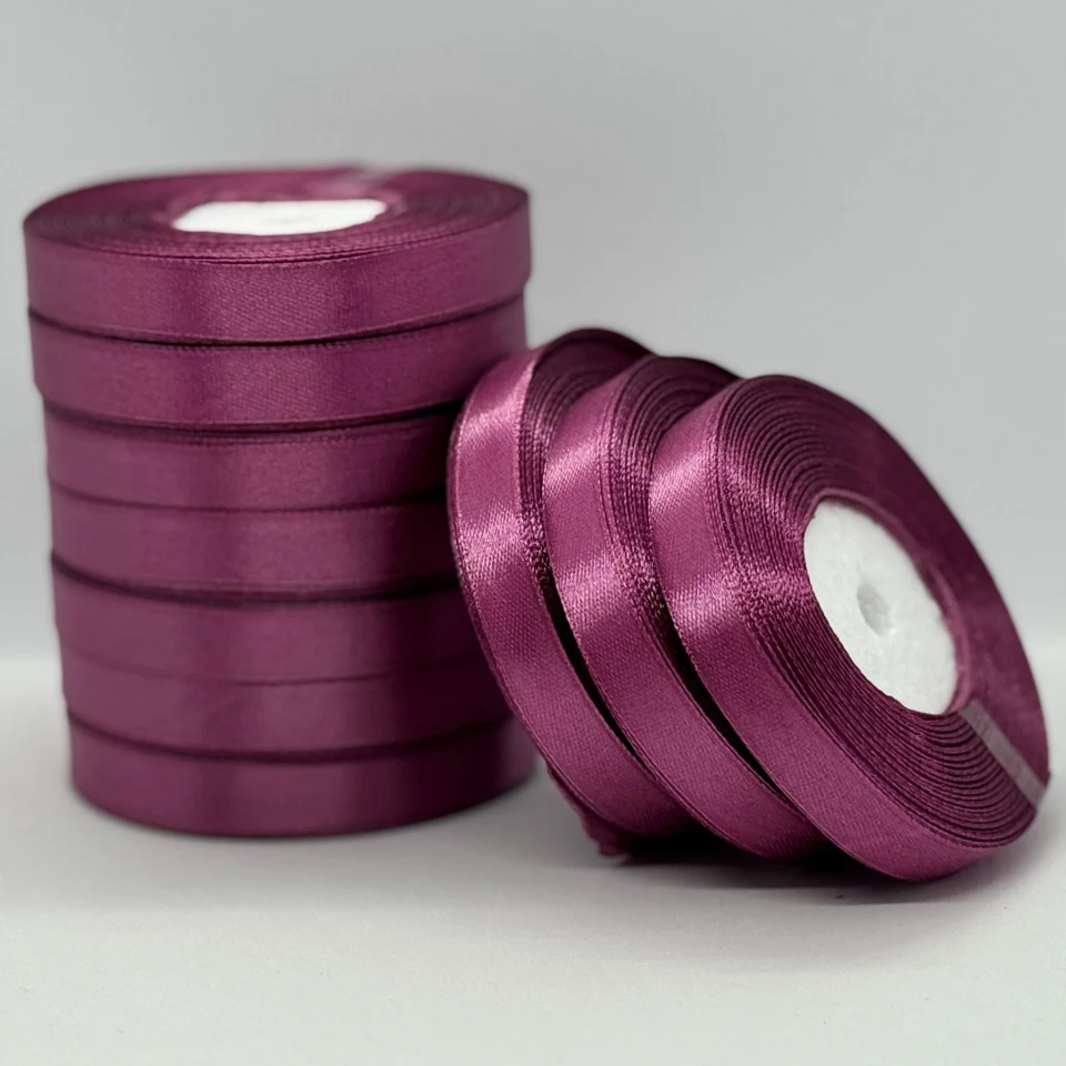 Атласна стрічка 1.2 см (33 м.), 171 сливовий