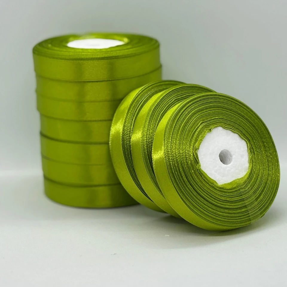 Атласна стрічка 1.2 см (33 м.), 184 олива