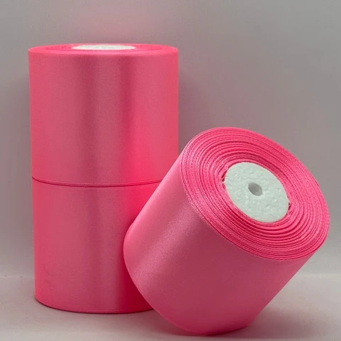 Атласна стрічка 7.5 см (33 м.), 05 барбі