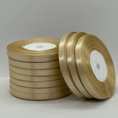 Атласна стрічка 0.6 см (33 м.), 123 теплий коричневий