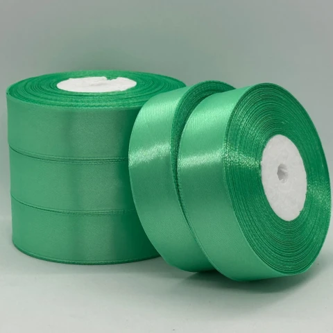 Атласна стрічка 2.5 см (33 м.), 116 пастельно-зелений