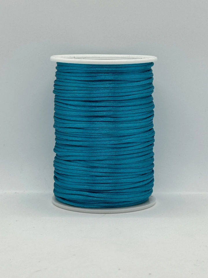 Шнур атласний корсетний 2.3 мм (100 ярдів/91,44 м.), 46 бірюза