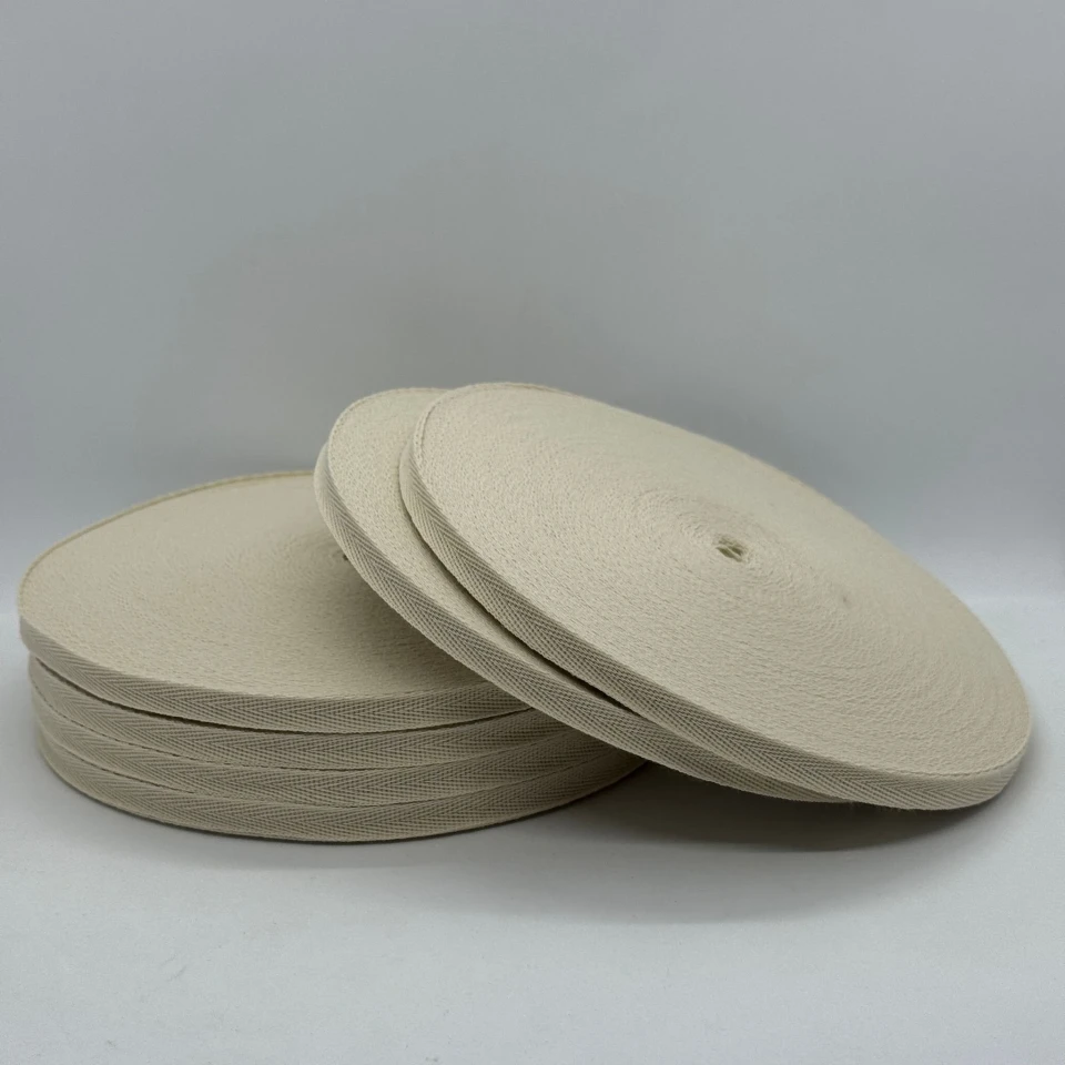 Кіперна стрічка 1 см (40м.), 2363 молочний+бежевий