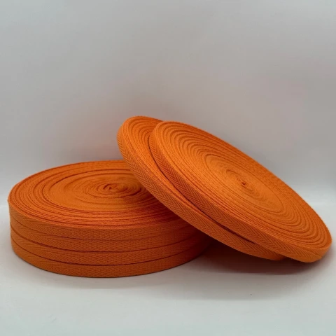 Кіперна стрічка 1 см (40м.), 2221 темно-мандариновий