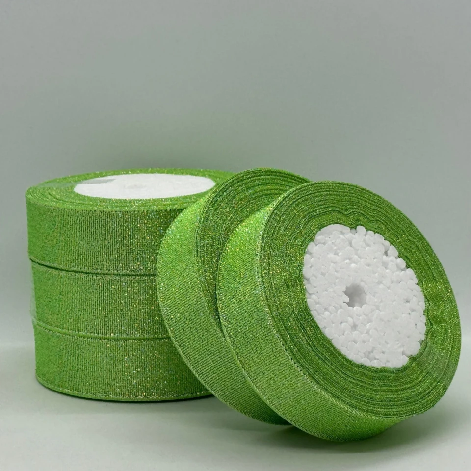 Тасьма парчева 2,5 см (25 ярдів/22,75 м.), 159 салатовий