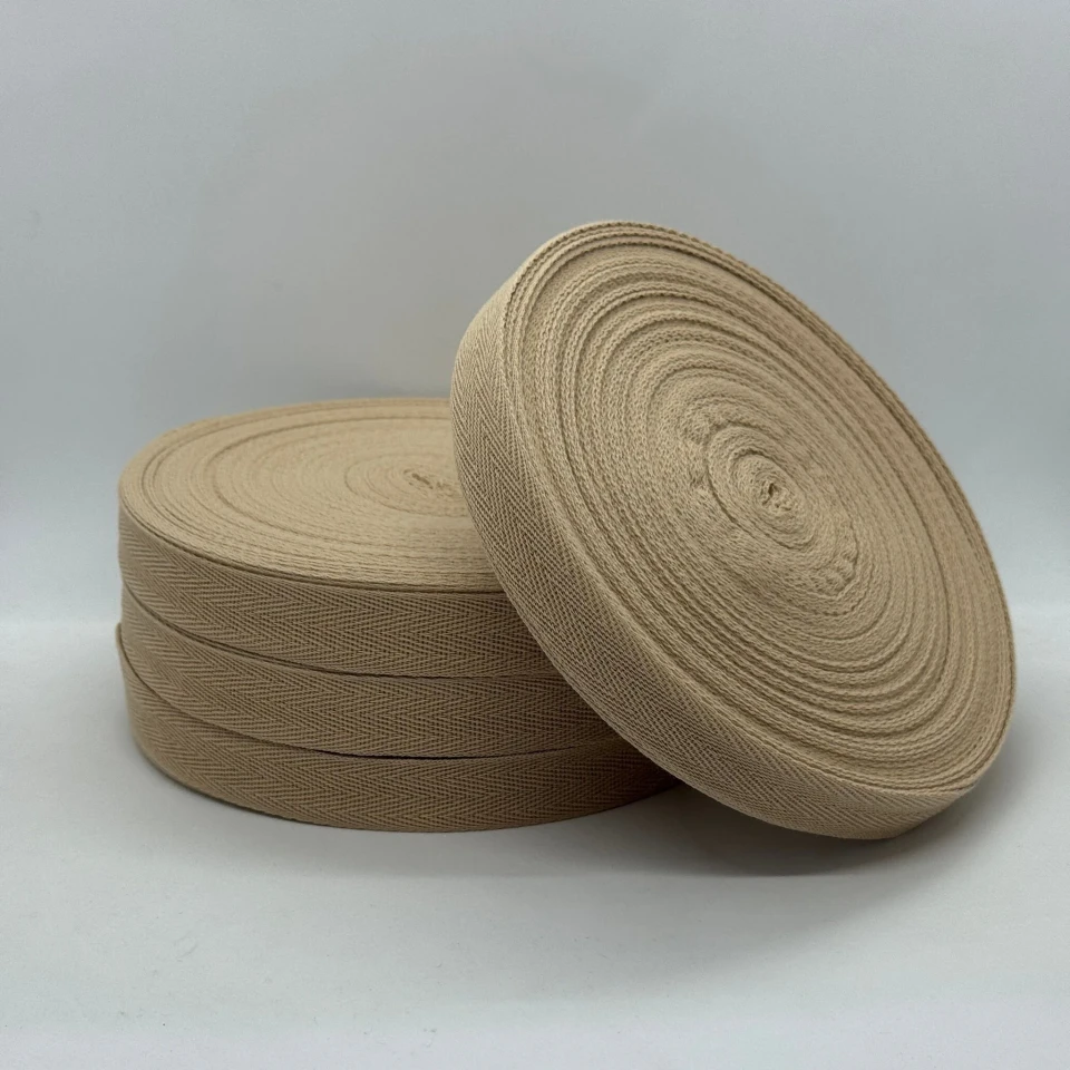 Кіперна стрічка 2 см (40м.), 2329 золото+бежевий