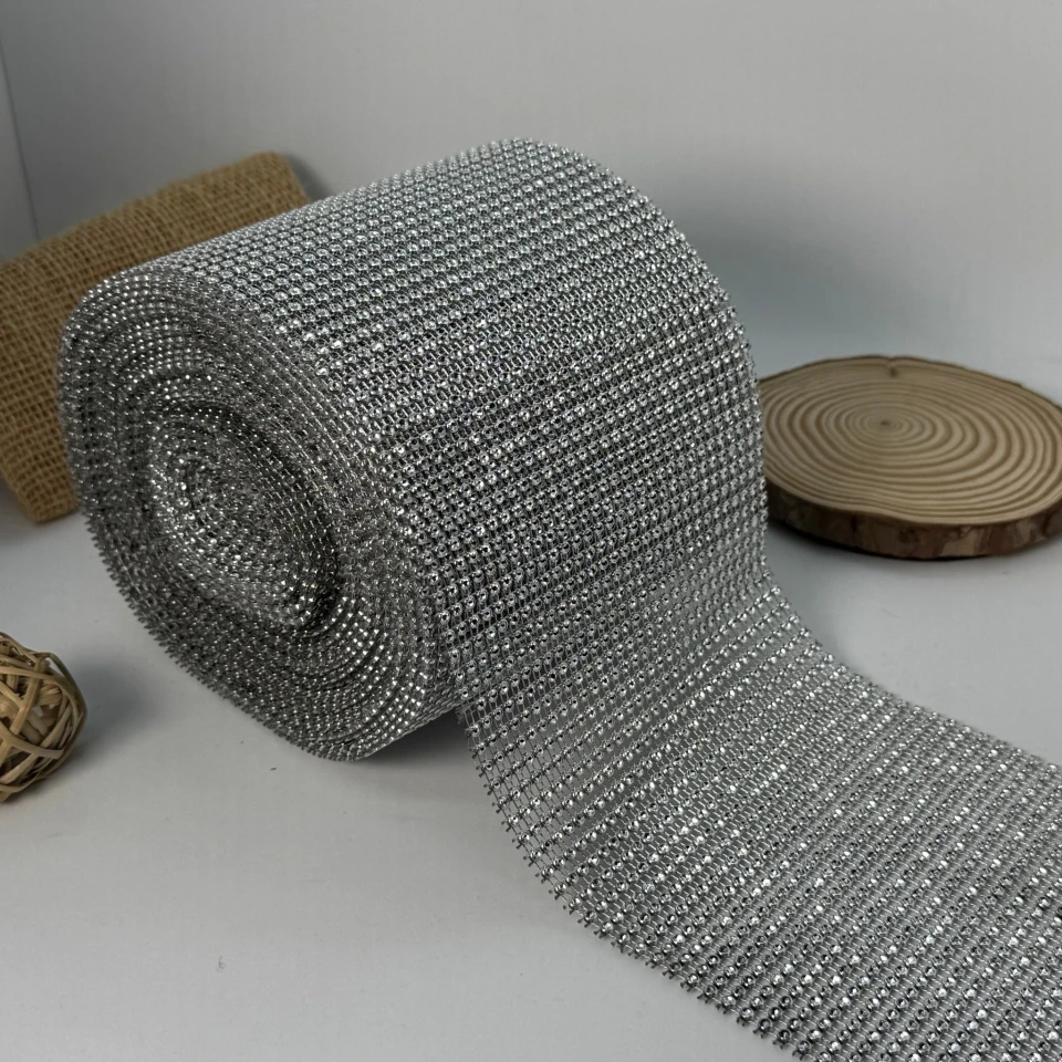 Тасьма імітація 30 ряда 12 см (10 ярдів/9,14 м.), срібло