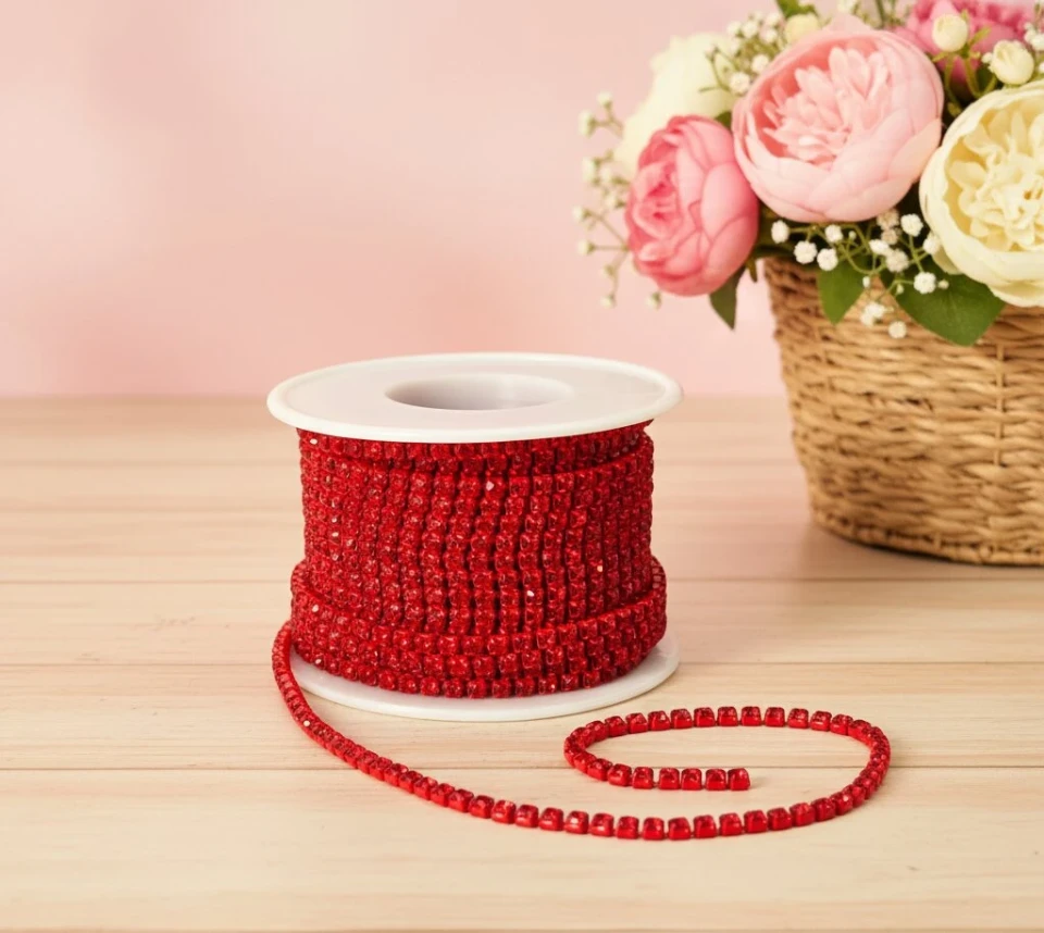 Цепі камні ss 10 2.8 мм (10 ярдів/9,14 м.), червоний