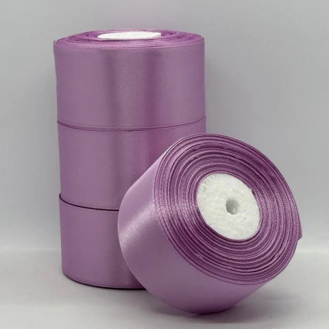 Атласна стрічка 5 см (33 м.), 69 бузково - рожевий