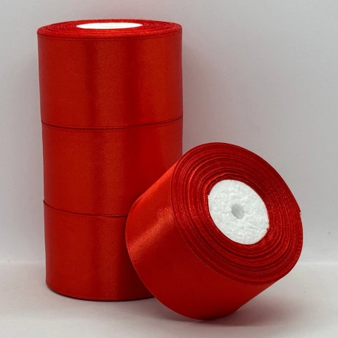 Атласна стрічка 5 см (33 м.), 162 гранатовий