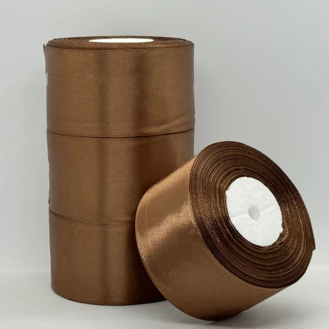 Атласна стрічка 5 см (33 м.), 30 коричневий