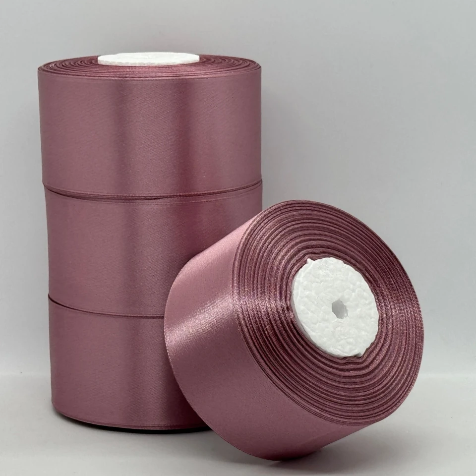 Атласна стрічка 5 см (33 м.), 91 пудровий