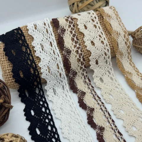 Мереживо макраме "Солодкий серпанок" 3 см.(1 м.), бежевий