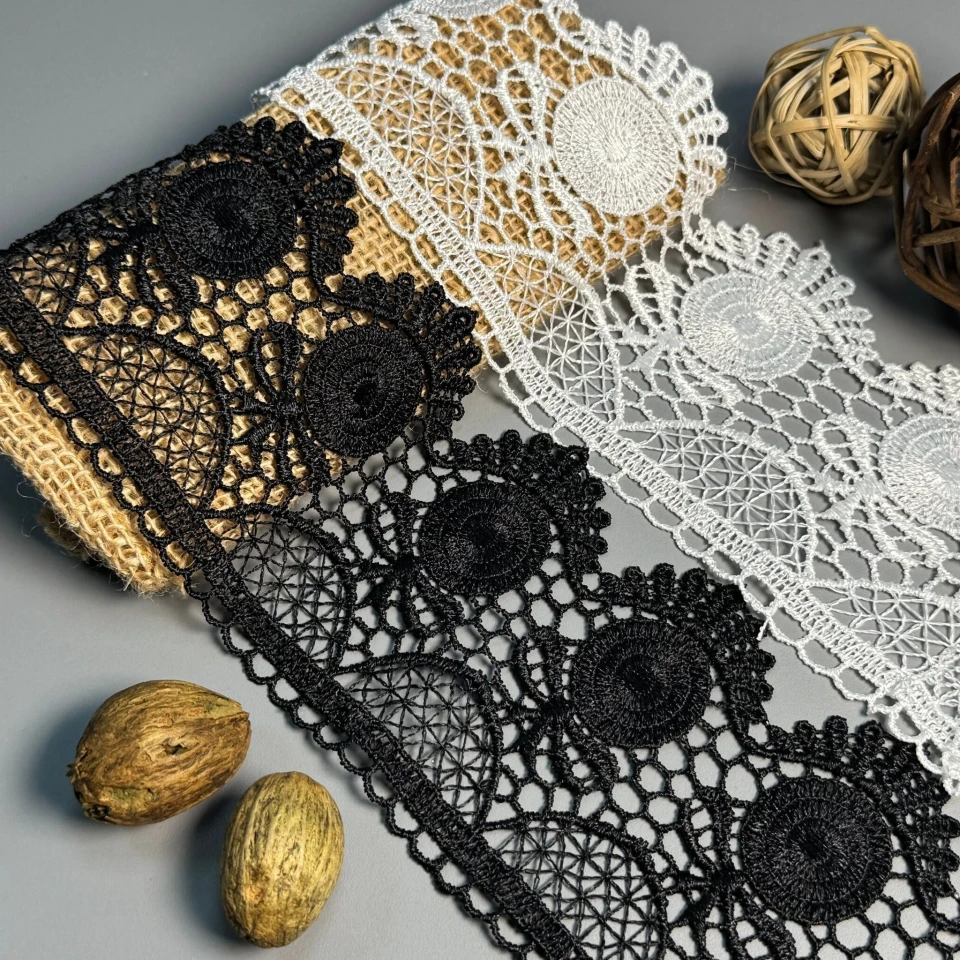 Мереживо поліестер "Шовкова аура"8 см.(1 м.), білий