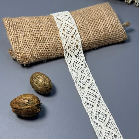 Мереживо макраме Ромбик 3 см. (1 м.), бежевий