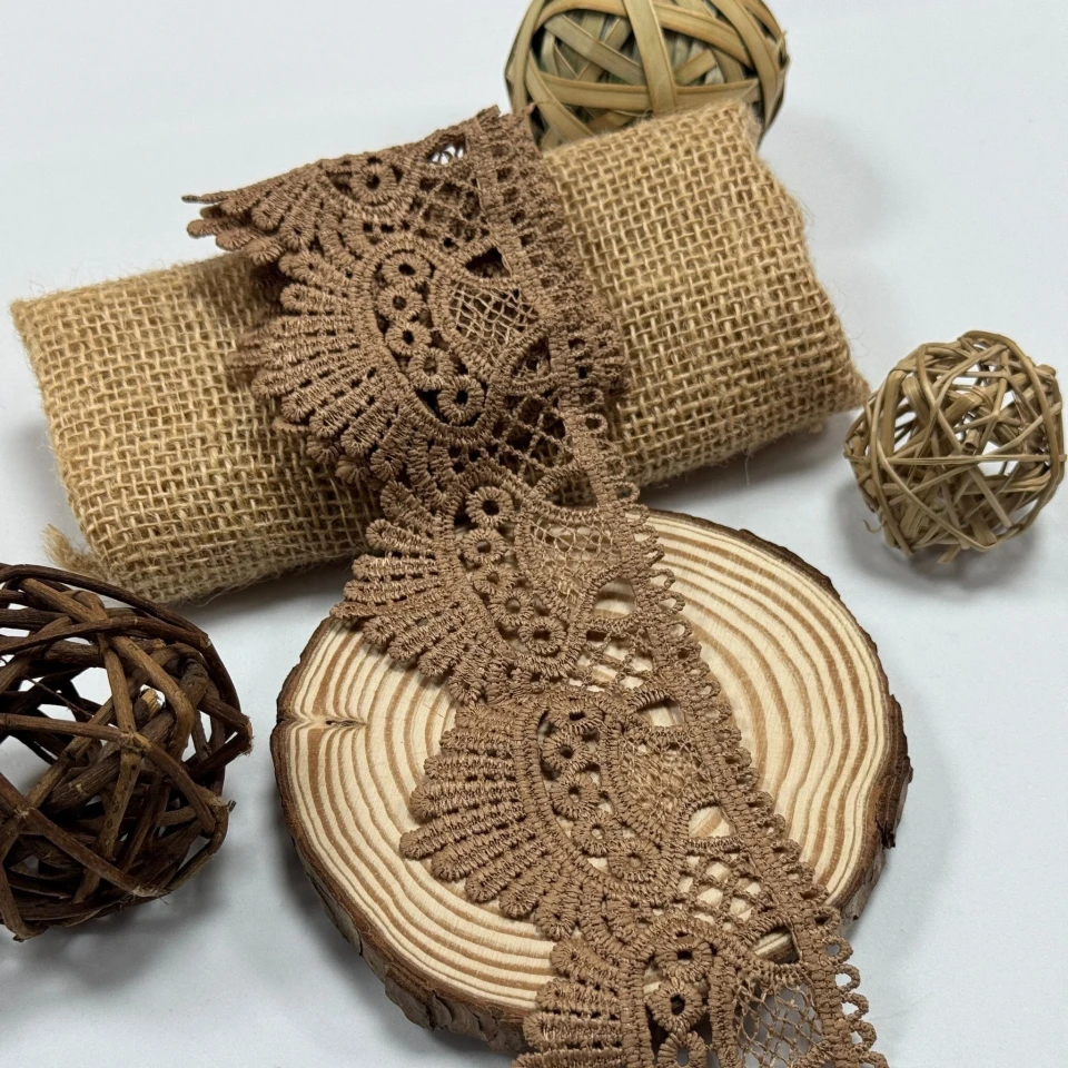 Мереживо поліестер "Шовкова феєрія"  6 см.(1 м.), коричневий