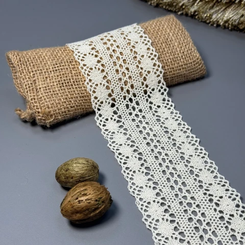 Мереживо макраме "Мереживо натхнення" 7 см.(1 м.), бежевий