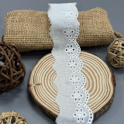 Мереживо прошва 7060 (1 м.), Білий