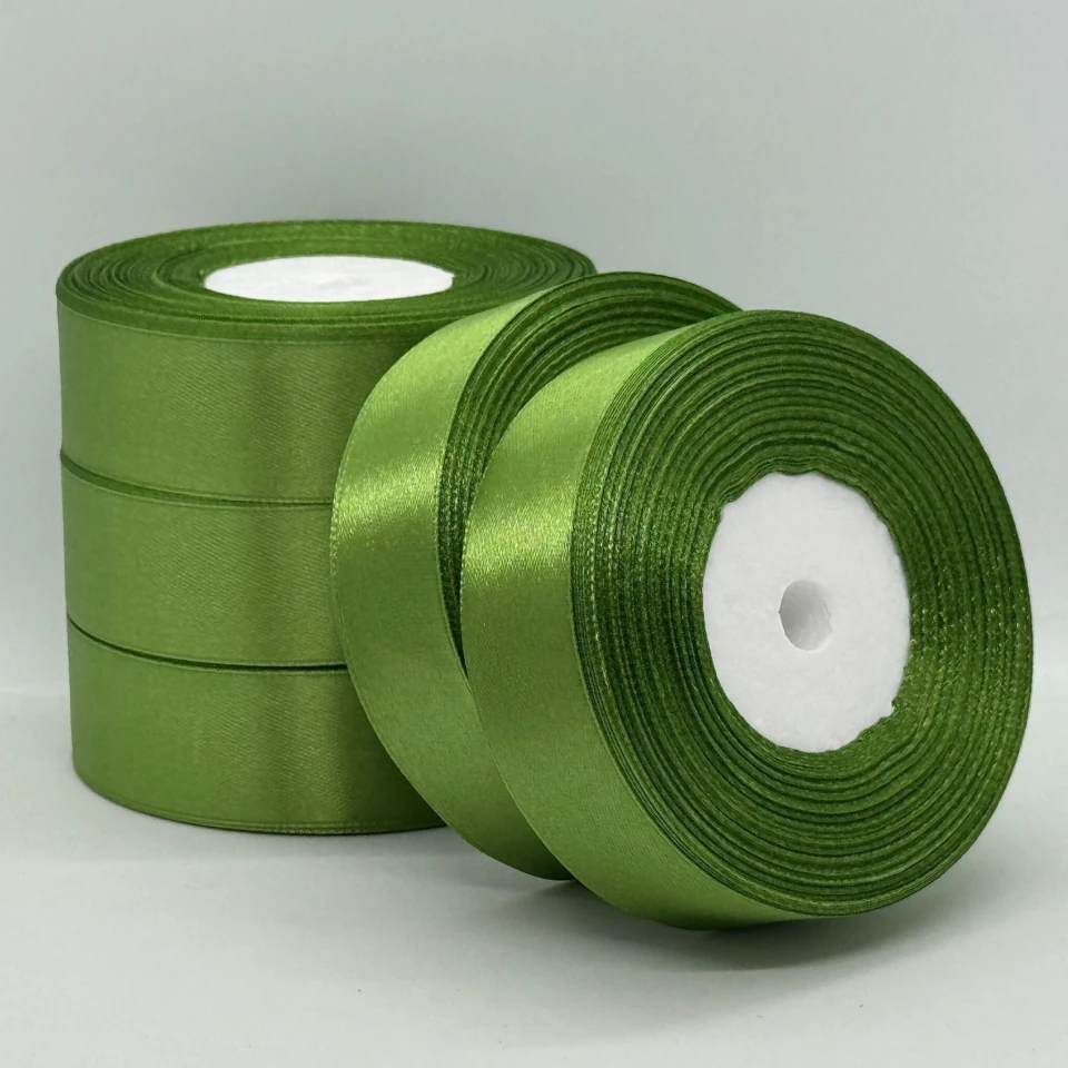 Атласна стрічка 2.5 см (33 м.), 63 цитрусовий