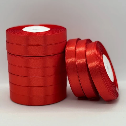 Атласна стрічка 1.2 см (33 м.), 162 гранатовий