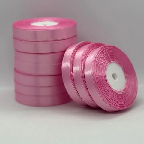 Атласна стрічка 1.2 см (33 м.), 94 рожева пудра