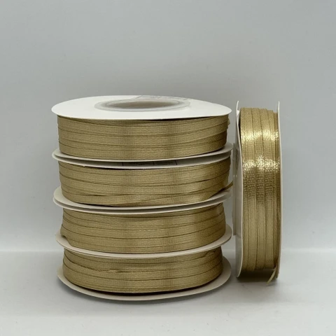 Атласна стрічка 0.3 см (91 м.), 186 золото