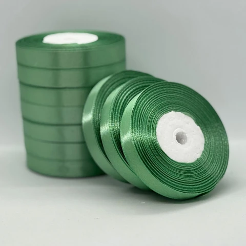 Атласна стрічка 1.2 см (33 м.), 167 лісний зелений
